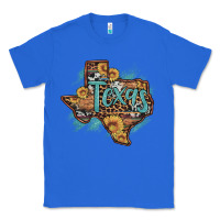 True Royal leopard cowhide sunflower texas map Classic Tee - Artiststas
