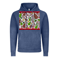 Vintage Denim Christmas Cakes Vintage Hoodie - CowhideDigitalArt