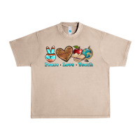 French Oak peace love teach Urban Heavy Tee - BundleAndBundleShop
