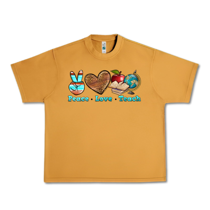 Peace Love Teach Urban Heavy Tee by BundleAndBundleShop | Teevron