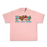 Salmon peace love teach Urban Heavy Tee - BundleAndBundleShop