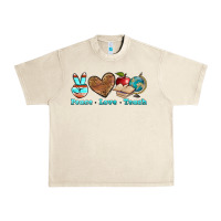 Sandshell peace love teach Urban Heavy Tee - BundleAndBundleShop