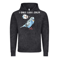 Vintage Black parakeet bird biting finger funny i only look calm Vintage Hoodie - linhVisuals
