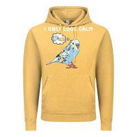 Vintage Mustard parakeet bird biting finger funny i only look calm Vintage Hoodie - linhVisuals