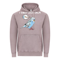 Vintage Zinc parakeet bird biting finger funny i only look calm Vintage Hoodie - linhVisuals