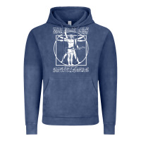 Vintage Denim man playing the guitar Vintage Hoodie - linhVisuals