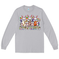 Moon Dust Happy Easter Spot Rabbit Long Sleeve Tee - CowhideDigitalArt