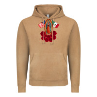 Vintage Camel our lady virgen de guadalupe mexican american flag holiday Vintage Hoodie - linhVisuals