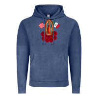 Vintage Denim our lady virgen de guadalupe mexican american flag holiday Vintage Hoodie - linhVisuals