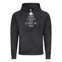 Vintage Black keep calm and cowgirl horse Vintage Hoodie - linhVisuals