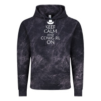 Cloud Black keep calm and cowgirl horse Vintage Hoodie - linhVisuals