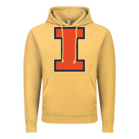Vintage Mustard Illinois fighting illini, University of Illinois, UIUC, Geari Vintage Hoodie - linhVisuals