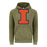 Vintage Olive Illinois fighting illini, University of Illinois, UIUC, Geari Vintage Hoodie - linhVisuals