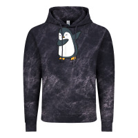 Cloud Black penguin dabbing funny Vintage Hoodie - linhVisuals