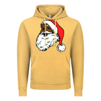 Vintage Mustard black santa claus christmas Vintage Hoodie - linhVisuals