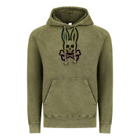 Vintage Olive psychedelic bunny easter day, qsycho bunnies, easter 2022 Vintage Hoodie - linhVisuals
