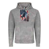 Cloud Rock patriotic horse american flag   horse vintage Vintage Hoodie - linhVisuals
