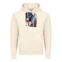 Vintage Artic patriotic horse american flag   horse vintage Vintage Hoodie - linhVisuals