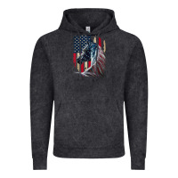 Vintage Black patriotic horse american flag   horse vintage Vintage Hoodie - linhVisuals
