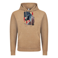 Vintage Coffee patriotic horse american flag   horse vintage Vintage Hoodie - linhVisuals