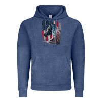 Vintage Denim patriotic horse american flag   horse vintage Vintage Hoodie - linhVisuals