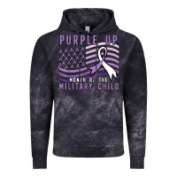 Cloud Black purple up month of the military child Vintage Hoodie - linhVisuals