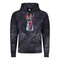 Cloud Black Paint Brushes Vintage Hoodie - linhVisuals