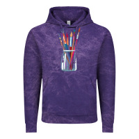Cloud Purple Paint Brushes Vintage Hoodie - linhVisuals
