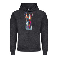 Vintage Black Paint Brushes Vintage Hoodie - linhVisuals