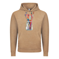 Vintage Coffee Paint Brushes Vintage Hoodie - linhVisuals