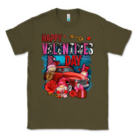 Army Green happy valentines day with gnomes and truck olivia Classic Tee - OliviaCreatesArt