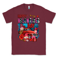 Burgundy happy valentines day with gnomes and truck olivia Classic Tee - OliviaCreatesArt