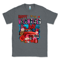 Charcoal Heather happy valentines day with gnomes and truck olivia Classic Tee - OliviaCreatesArt