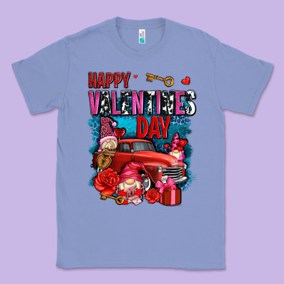 Happy Valentines Day With Gnomes And Truck Olivia Classic Tee Designed By Oliviacreatesart