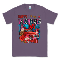 Lavender happy valentines day with gnomes and truck olivia Classic Tee - OliviaCreatesArt