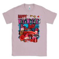 Lilac happy valentines day with gnomes and truck olivia Classic Tee - OliviaCreatesArt