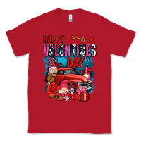 Red happy valentines day with gnomes and truck olivia Classic Tee - OliviaCreatesArt