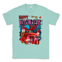 Seafoam happy valentines day with gnomes and truck olivia Classic Tee - OliviaCreatesArt