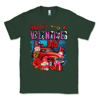 Sports Green happy valentines day with gnomes and truck olivia Classic Tee - OliviaCreatesArt