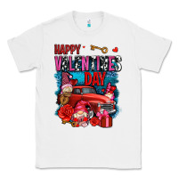 White happy valentines day with gnomes and truck olivia Classic Tee - OliviaCreatesArt