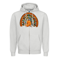 Dove Grey fall pumpkin rainbow Zipper Hoodie - JahusDesignShop
