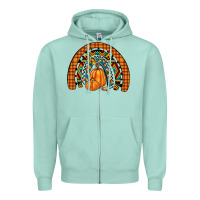 Seafoam fall pumpkin rainbow Zipper Hoodie - JahusDesignShop