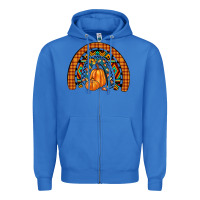 True Royal fall pumpkin rainbow Zipper Hoodie - JahusDesignShop