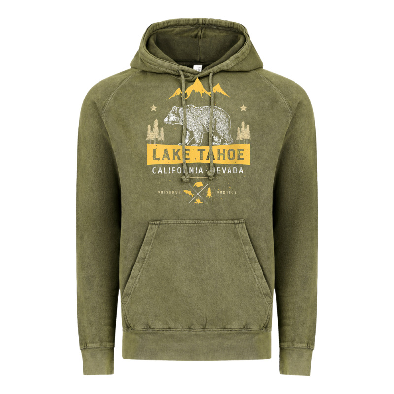 Womens Lake Tahoe National Park California Nevada Vintage Bear Men V N Vintage Hoodie by linhVisuals | Teevron