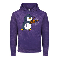 Cloud Purple penguin playing violin animal Vintage Hoodie - linhVisuals