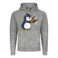 Cloud Rock penguin playing violin animal Vintage Hoodie - linhVisuals