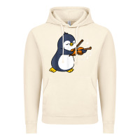 Vintage Artic penguin playing violin animal Vintage Hoodie - linhVisuals
