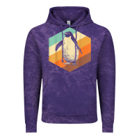 Cloud Purple penguin retro vintage style penguin Vintage Hoodie - linhVisuals