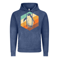 Vintage Denim penguin retro vintage style penguin Vintage Hoodie - linhVisuals