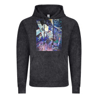 Vintage Black spaceship earth mural Vintage Hoodie - linhVisuals